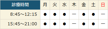 愛知ひとまち歯科医院 [診療時間]