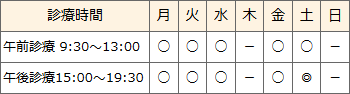 いな歯科クリニック [診療時間：午前診療 9:30〜13:00 午後診療15:00〜19:30 休診日：木・日]